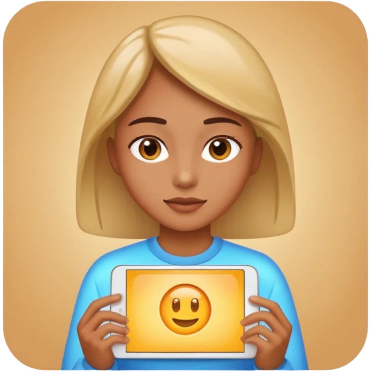 create a person which feel safe to using internet.-match-the-same-shape,-color,-and-glow-effect,-ensuring-it-is-smooth-and-shiny.  emoji
