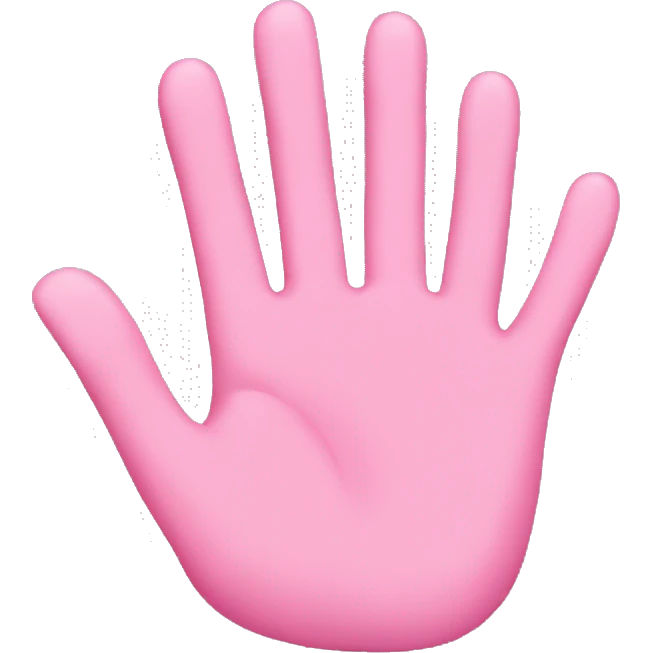 Pink hand emoji
