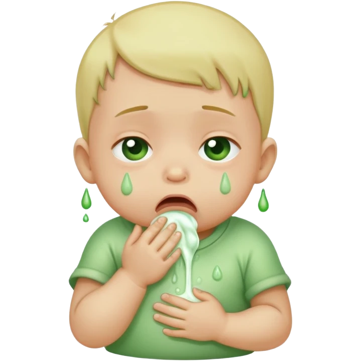 bebe vomitando verde emoji