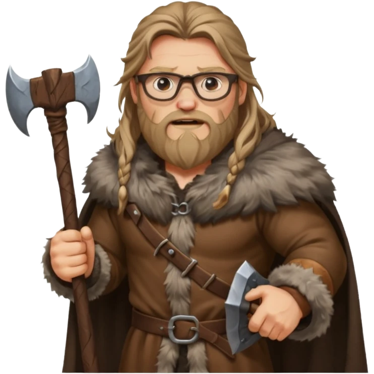 Glasses-Wearing wild viking emoji