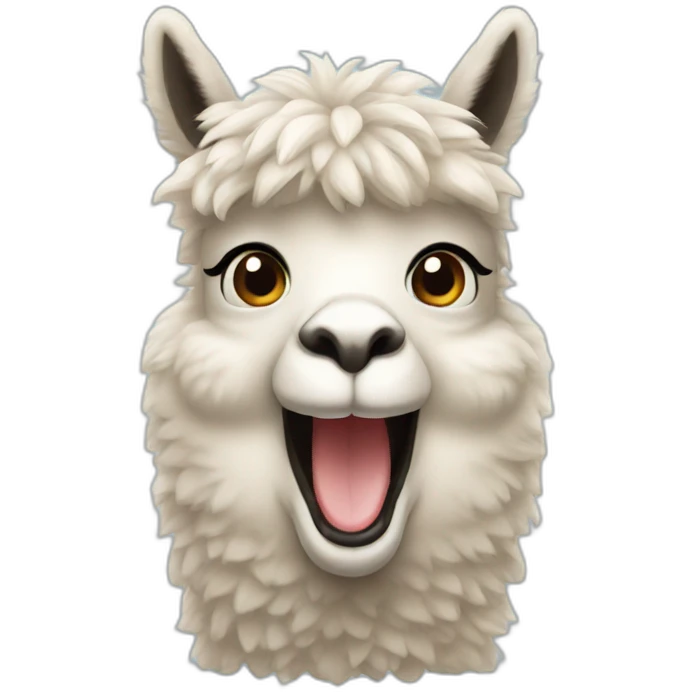 laughing-alpaca face emoji