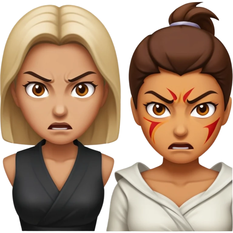 Woman vs woman dueling  emoji