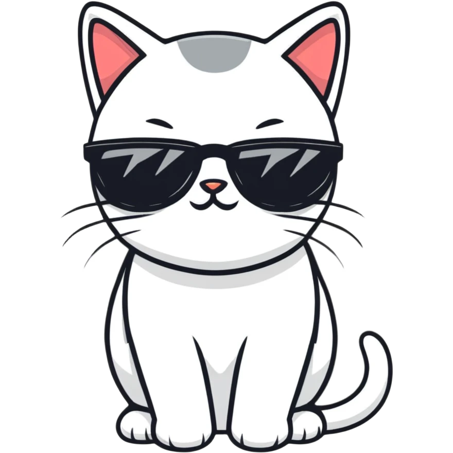 Cat with sunglasses emoji