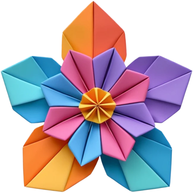 origami flower emoji