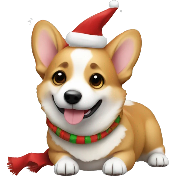 Christmas corgi emoji