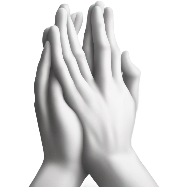 white Prayer Hands Emoji emoji
