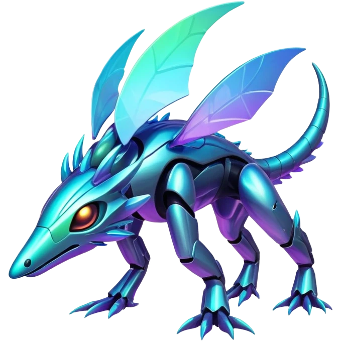 Futuristic complex iridescent aesthetic-scenery-Fakémon-creature emoji