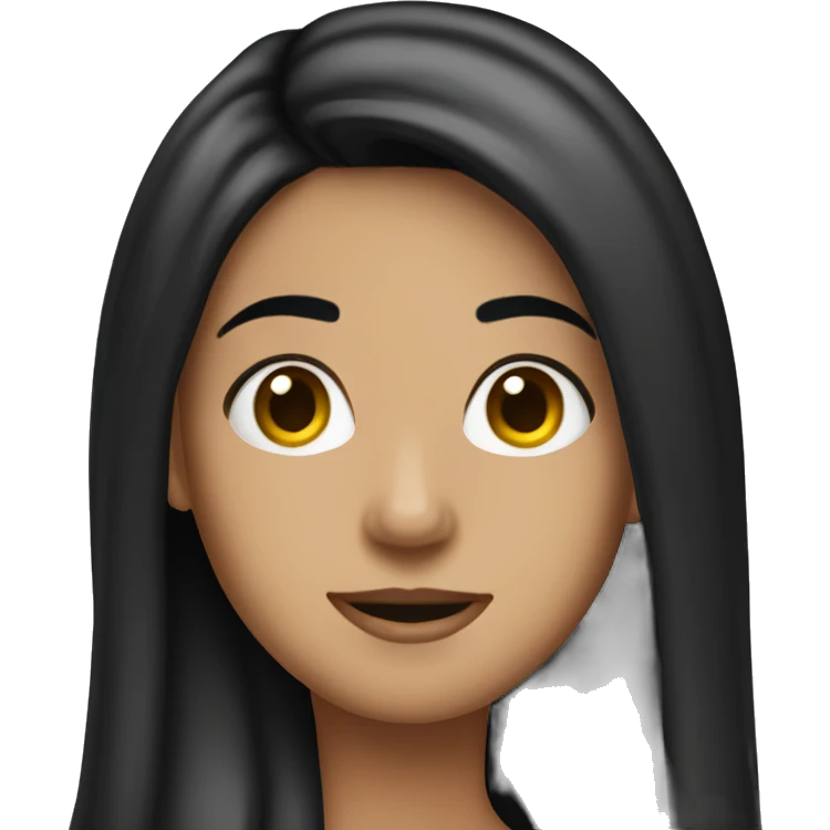 gisela with long black hair hispanic emoji