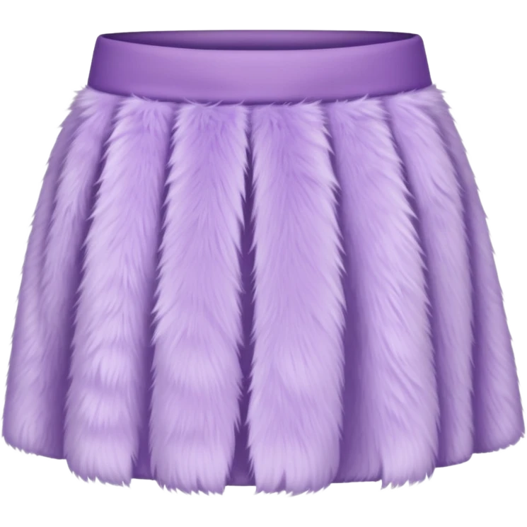 super realistic light purple fur mini skirt isolated emoji