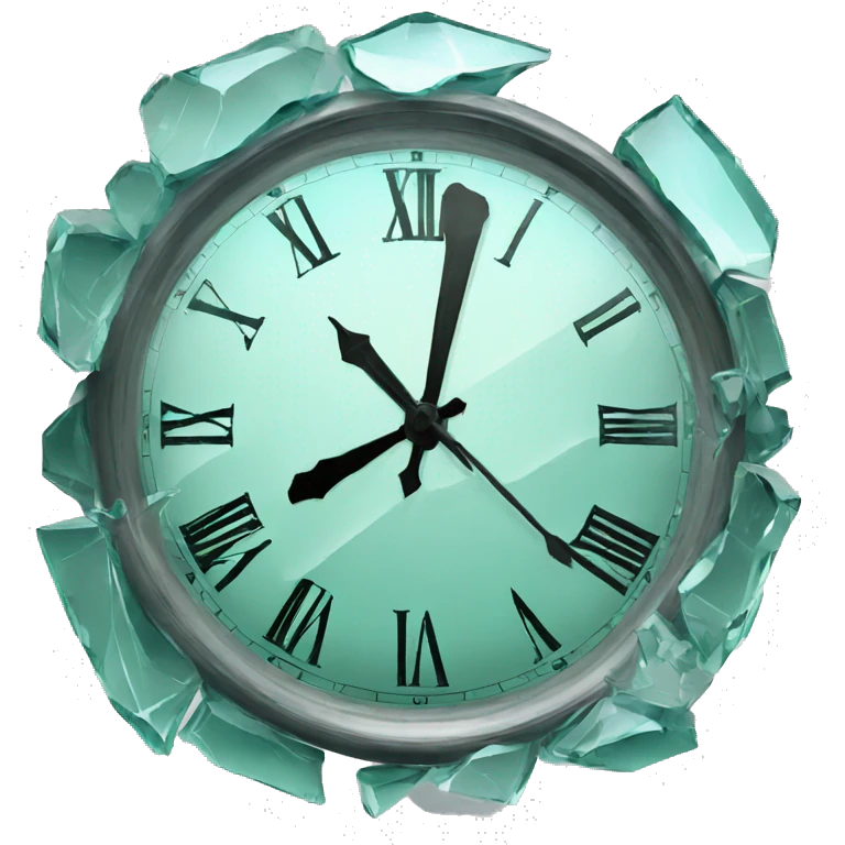smashed glass broken clock emoji
