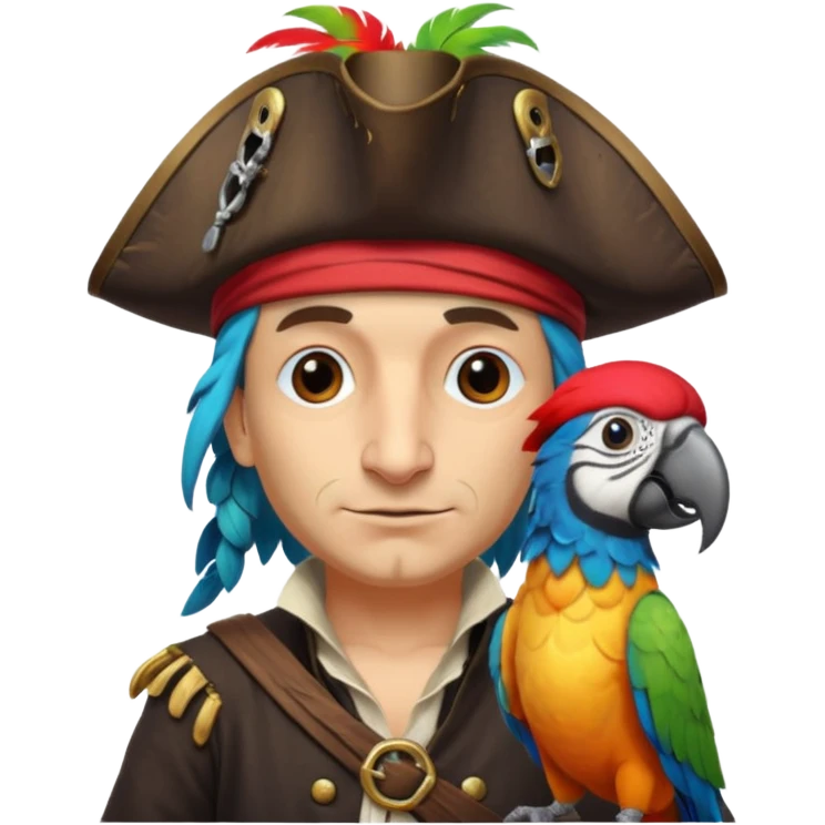 pirate and parrot emoji