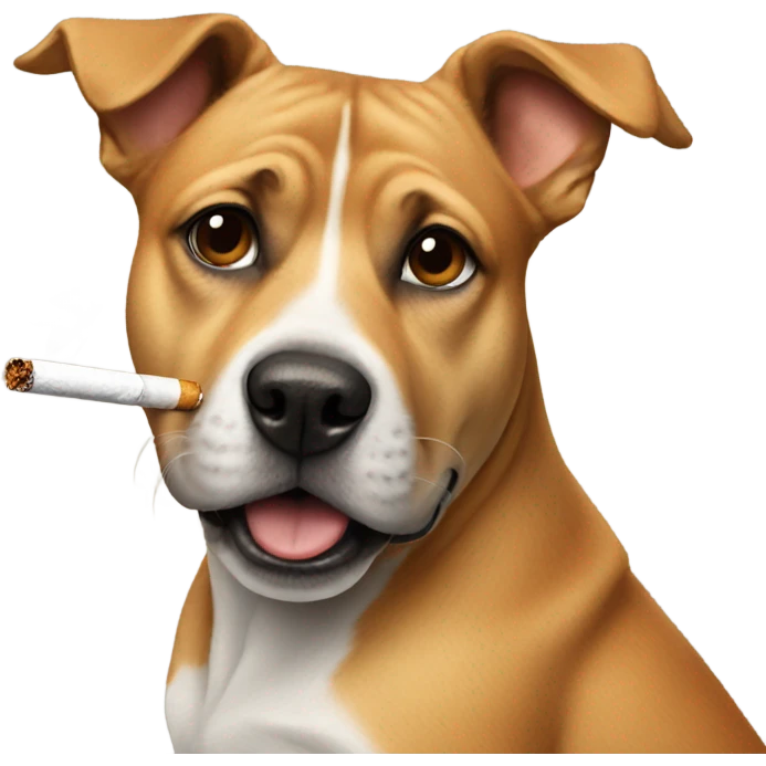 Dog with a cigarette  emoji