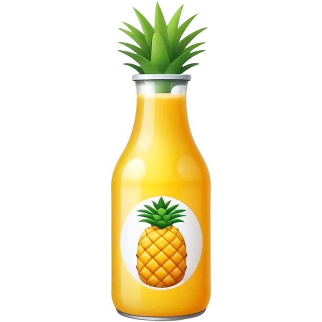 Pineapple juice bottle emoji