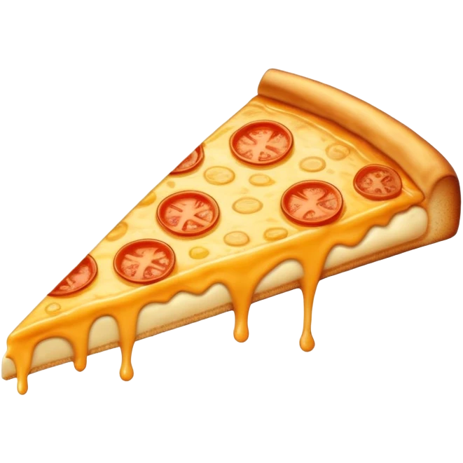 golden pizza slice with shiny gold cheese and crust emoji