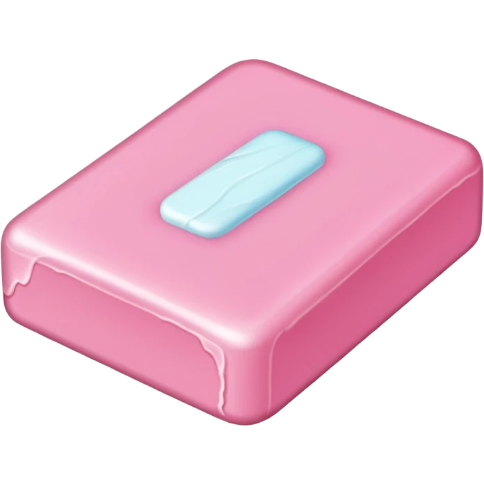 Handsome pink Chewing gum emoji