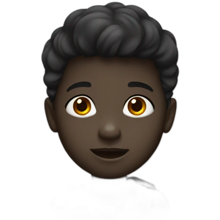 Un enfant noir mignon  emoji