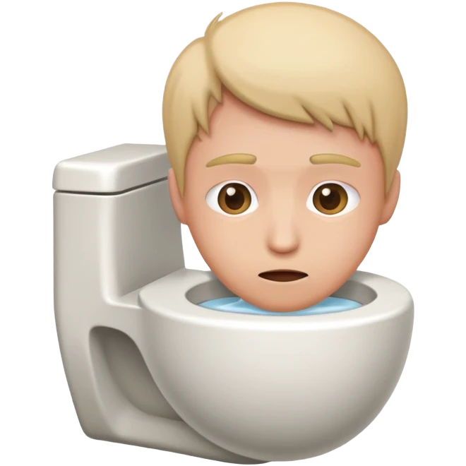 person with head in toilet bowl emoji