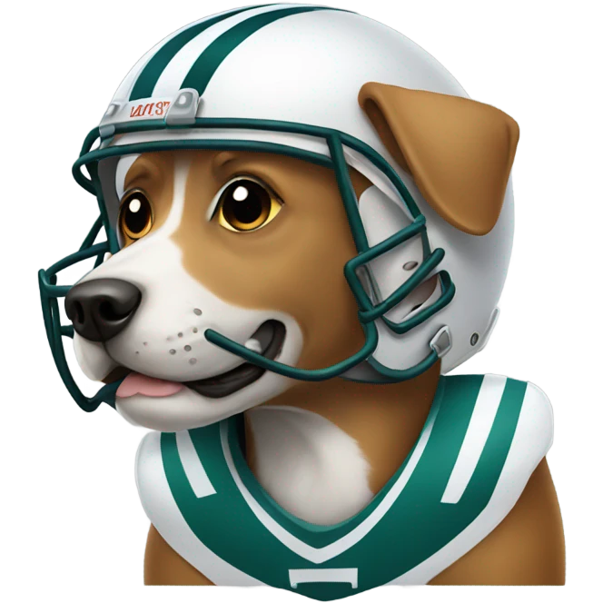 Dog with a football helmet  emoji
