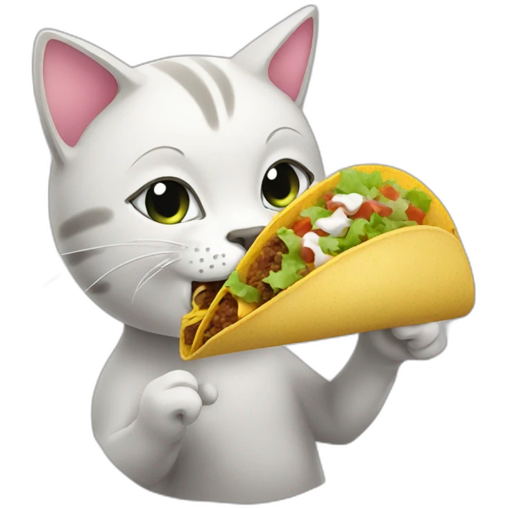 cat eating taco emoji