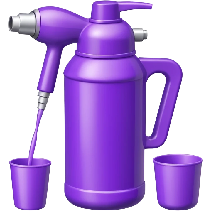 violet hair spray bottle with Cup-Fitting Actuator emoji