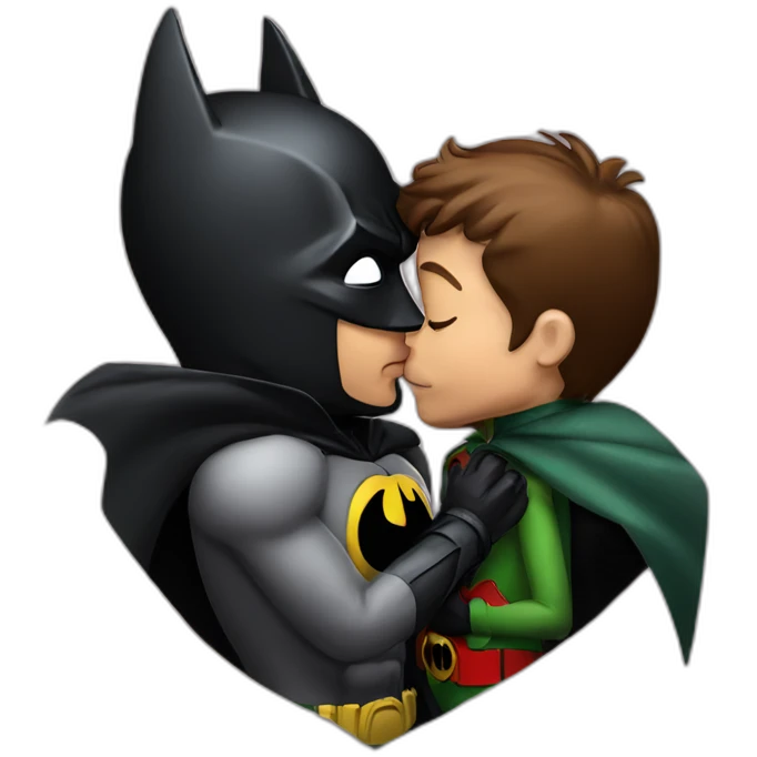 batman kissing robin emoji