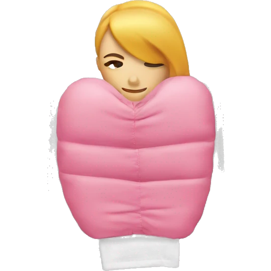 Heating pad , with woman in pink emoji
