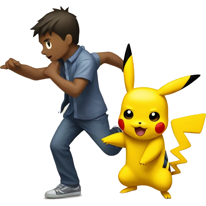 Pikachu smacking a person emoji