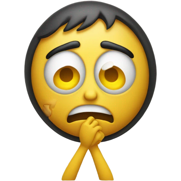 Emoji violently strangling themself with both hands emoji