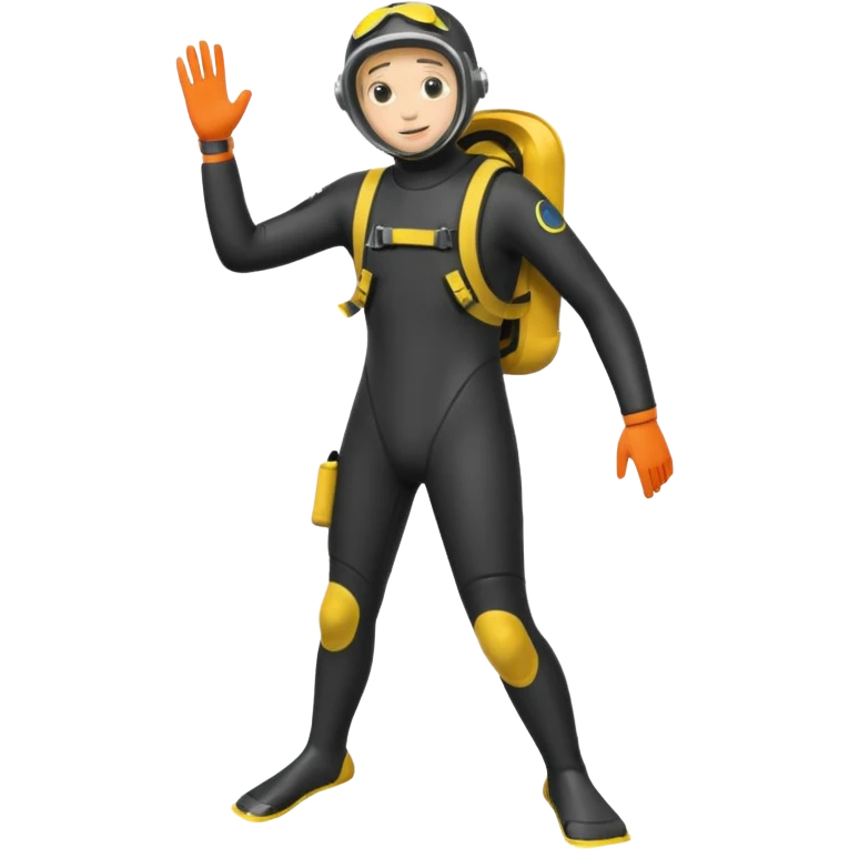 water Diving suit shoe flipper emoji