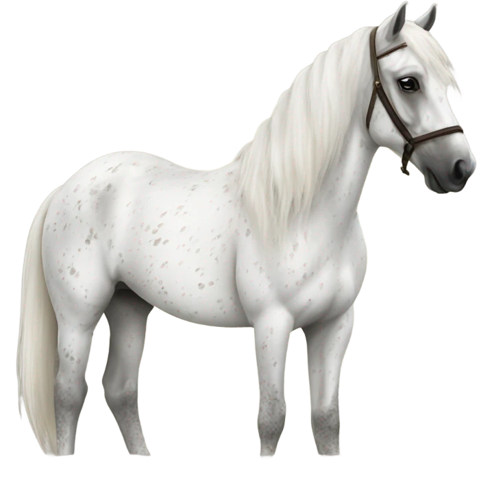 White speckled Connemara/arabian horse emoji