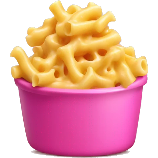 Pink Mac and cheese emoji