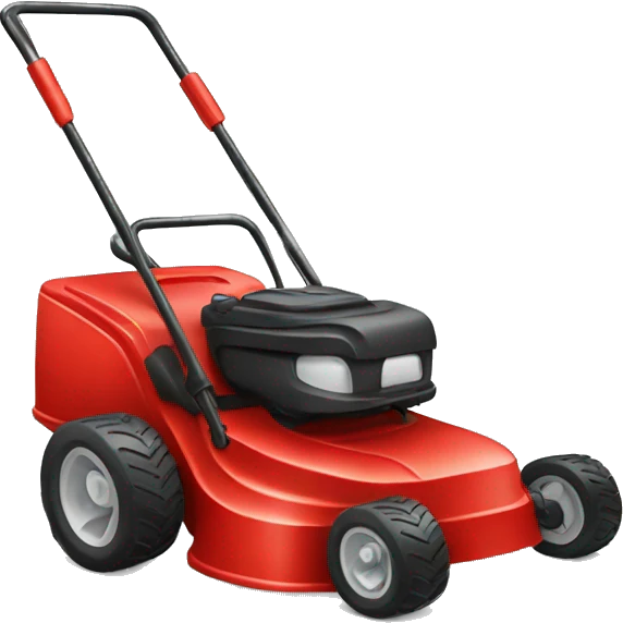 Red lawn mower emoji