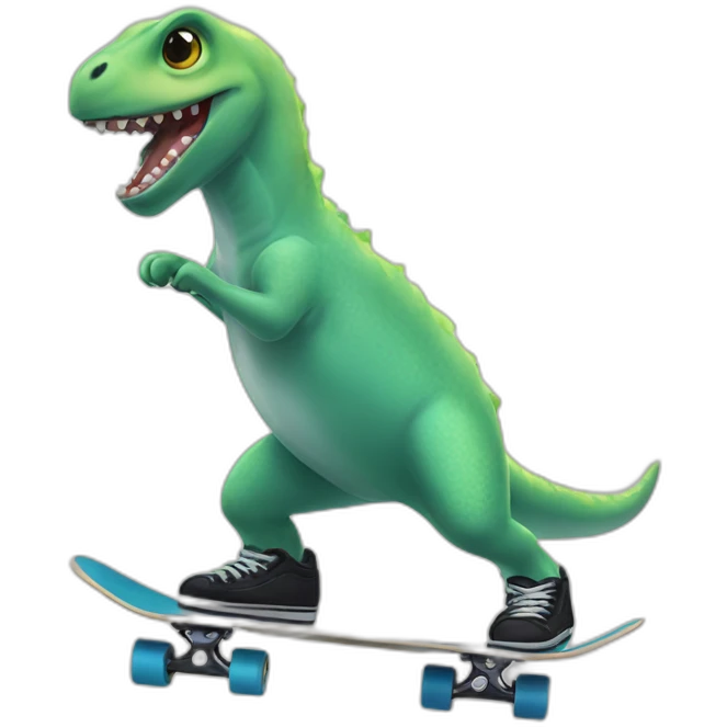 Dinausaure doing some skate  emoji
