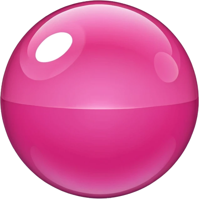 bright pink shiny spherical bead emoji