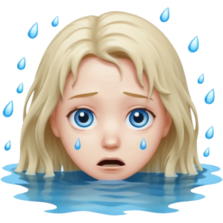 Tête qui se noit dans l’eau emoji