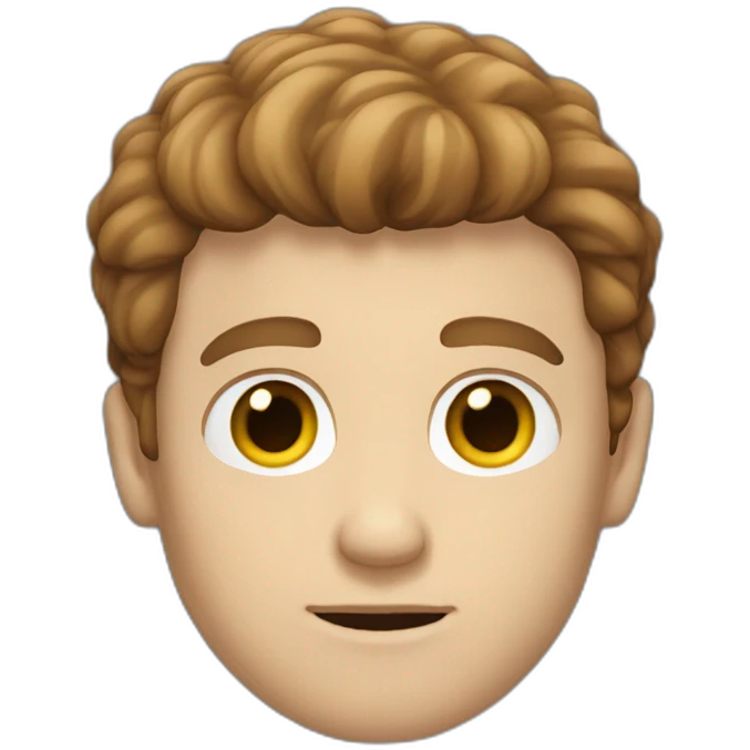 white man with brown hair has fallen to the dark side emoji