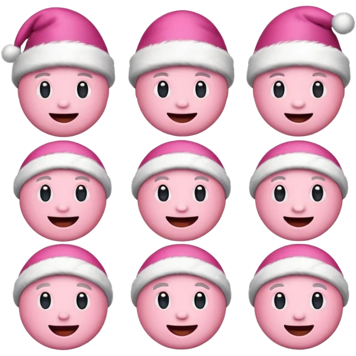Chrismas cute pink emojis emoji