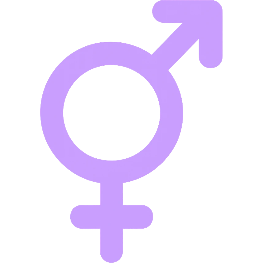 genderqueer symbol, flat lavender, minimal emoji style, suitable for Discord role icon, color icon style emoji