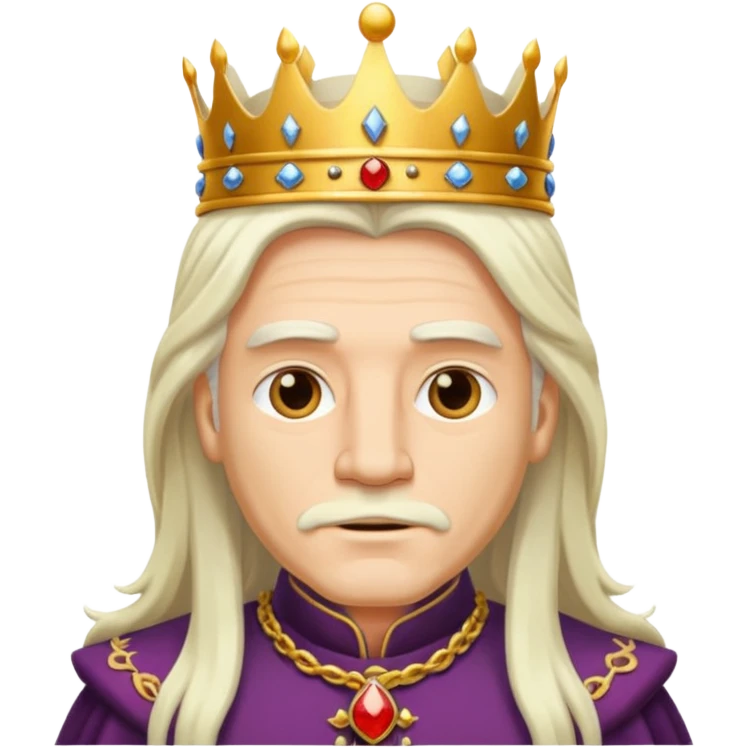 king with white long haired emoji