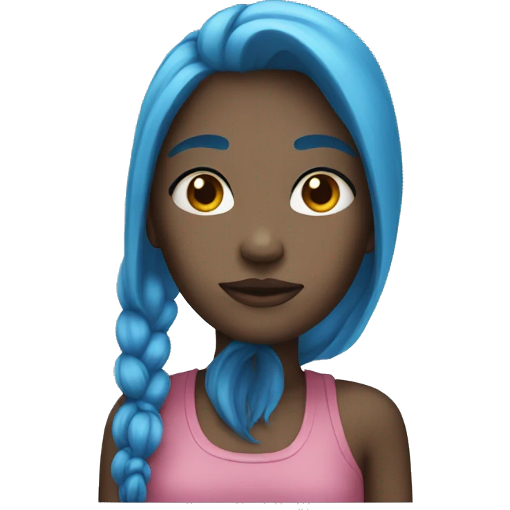 A girl with blue hair emoji