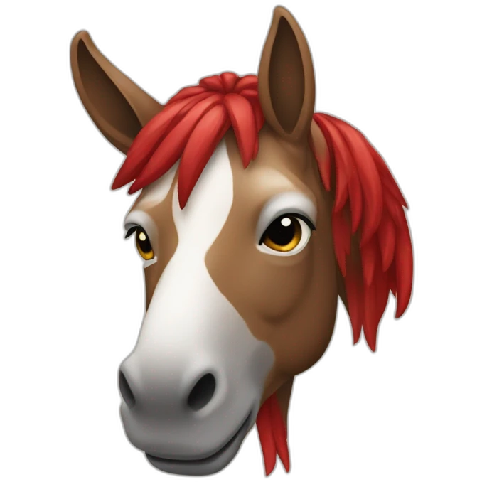 Un abogado sobre un burro rojo emoji