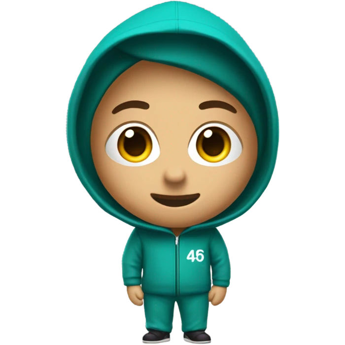 Make the emoji of player 456 in the movie Squid Game. emoji