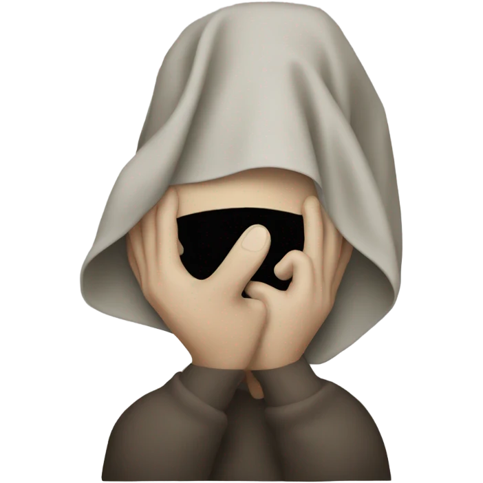 hiding face emoji