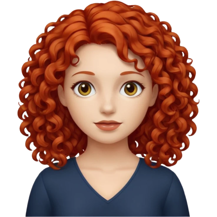 female curly red hair emoji