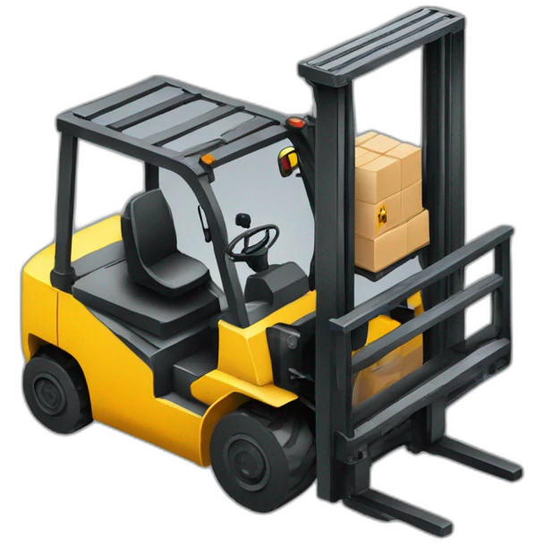 forklift in isometry emoji