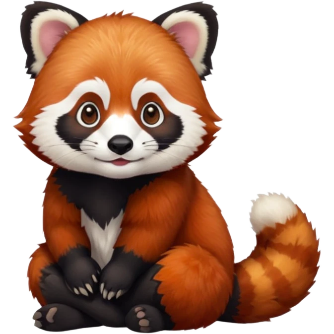 Panda vermelho emoji