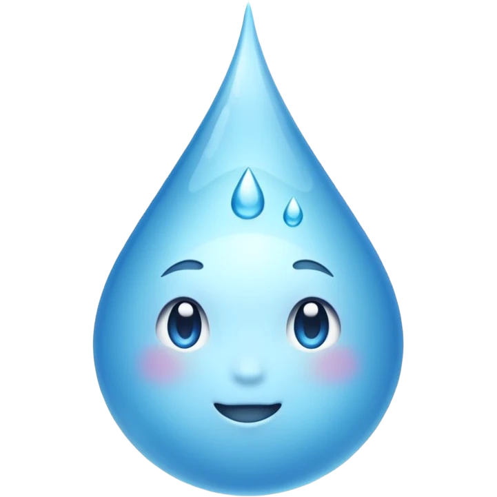 a drop without face emoji
