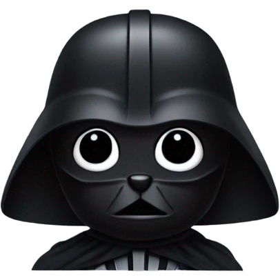 Darth Vader as a black rabbit emoji