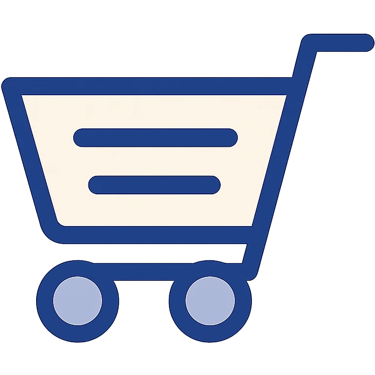 simple and clear modern cart icon emoji