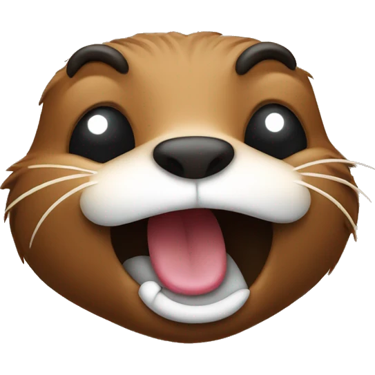Beaver laughing with tears  emoji